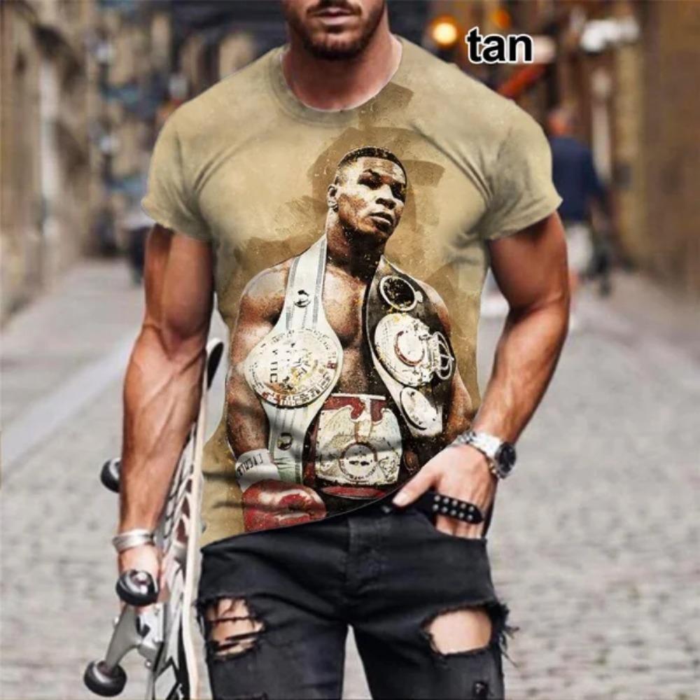 Mode Zomer Bokser Ster Mike Tyson 3D Geprint T-shirt Persoonlijkheid Grappig Casual Sport T-shirt Tops Grote Maten