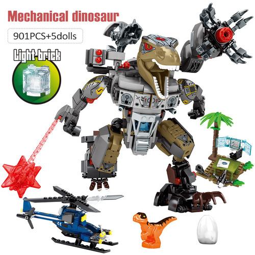 Jurassic World Dinosaur Park Tyrannosaurus Rex Pterosauria Truck Series Byggeklosser Dinosaur Bil Murstein Leker Barn Gaver