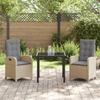 VidaXL 3-piece Garden Dining Set with Cushions Poly Rattan Beige 3380288