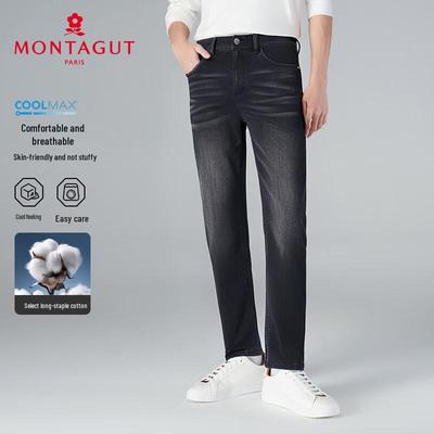 MONTAGUT Herren Cool-Touch Slim-Fit Stretch Denim Jeans