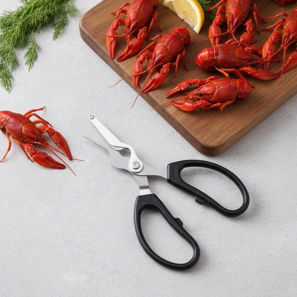Stainless Steel Crayfish Scissor Professional Shrimp Peeler Shrimp Back Cutter Seafood Market