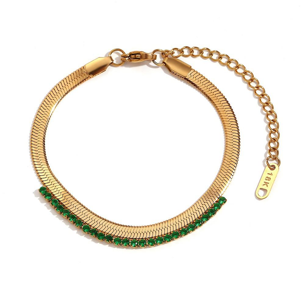 European & American Fashion Temperament 18K Gold-Plated Stainless Steel Fruit Beaded Personalized Women's Bracelet