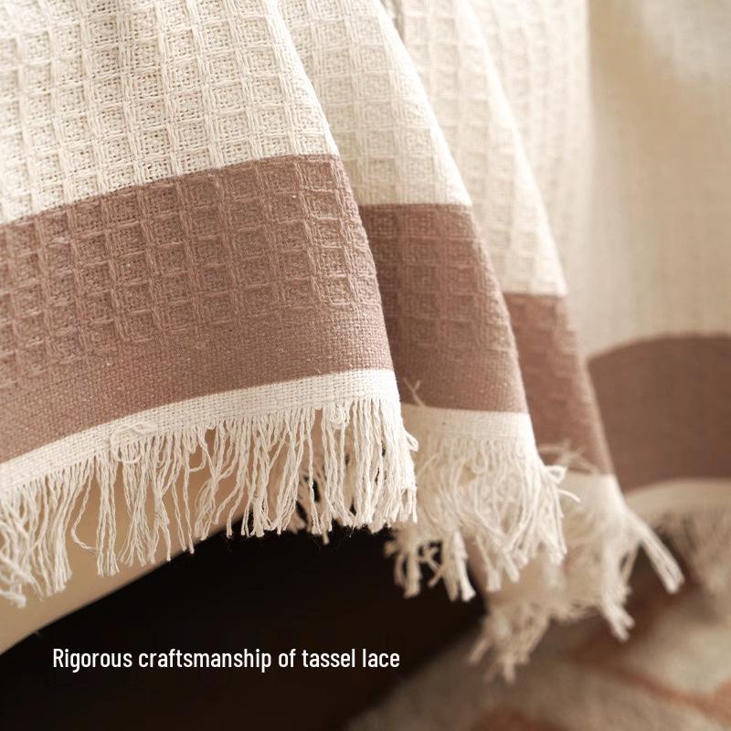 Waffle Sofa Slipcover: Full Cover, Anti-Slip, Anti-Cat Scratch, Universal, Four Seasons Blanket.