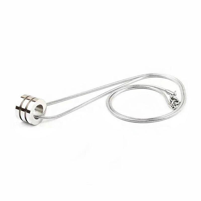 Elegant Women's T-Shaped Titanium Steel Necklace - Light Luxury Style Clavicle Jewelry