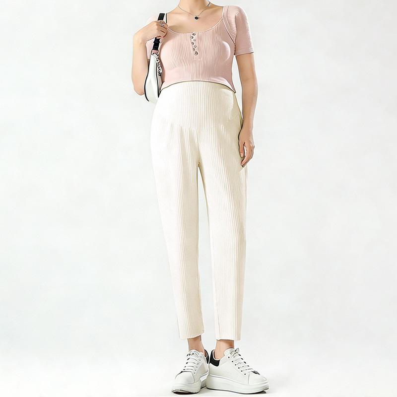 

Seamless Maternity Wide-Leg Pants, Lightweight & Photogenic, Nine-Point Length, Loose-Fit, Fashionable & Versatile for Summer. XL 65-75 kg