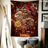 TBOI Horror Cartoon Wall Hanging Printed Fabric Blanket Decorative Tapestries for Bedroom Living Room Home Decor
