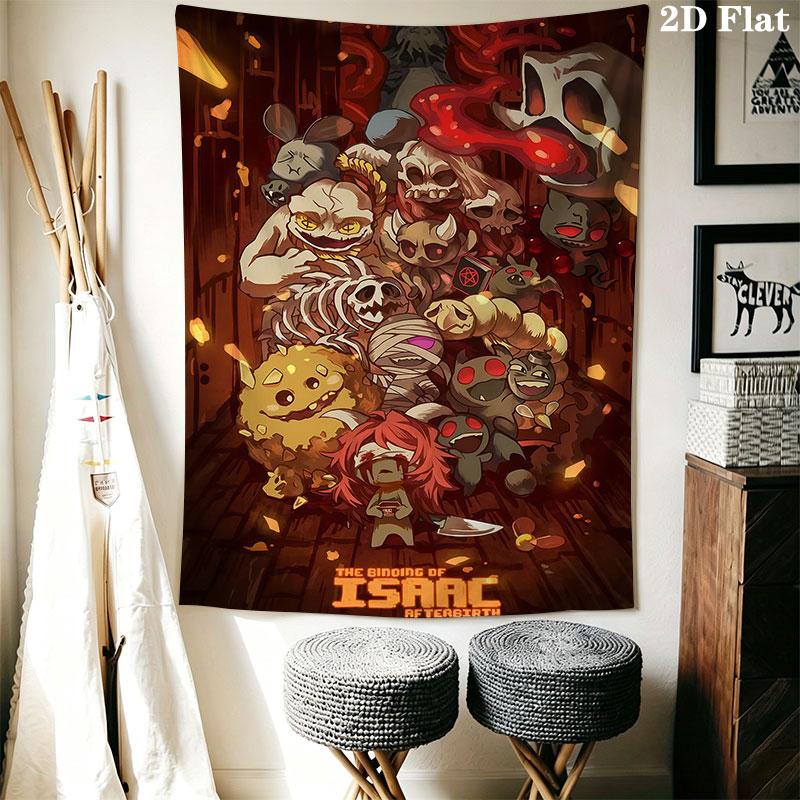 TBOI Horror Cartoon Wall Hanging Printed Fabric Blanket Decorative Tapestries for Bedroom Living Room Home Decor