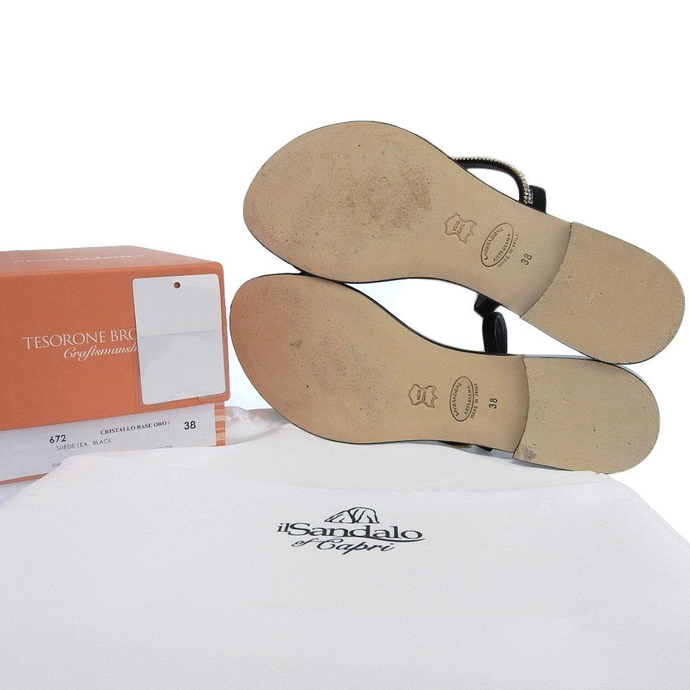 il Sandalo of Capri Beautiful beaded sandals and pumps for women, black, size 38 shoes 38 blackUsed