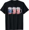 Beer American Flag 4th of July Shirts for Men Women Merica Drinking USA T-Shirt