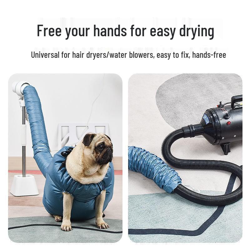 Pet Drying Bag with Automatic Hair Dryer for Large Dogs and Cats - Quick-Dry Bath Solution