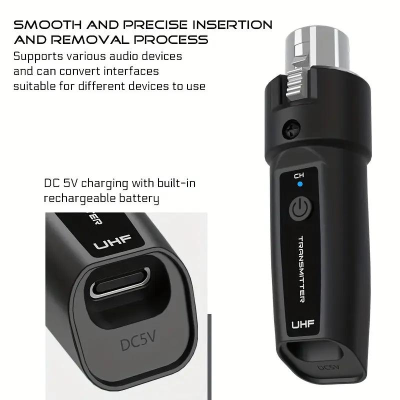Wireless Microphone Transmitter Receiver System Xlr Adapter System For Dynamic Microphone Guitar Audio Mixer Pa System