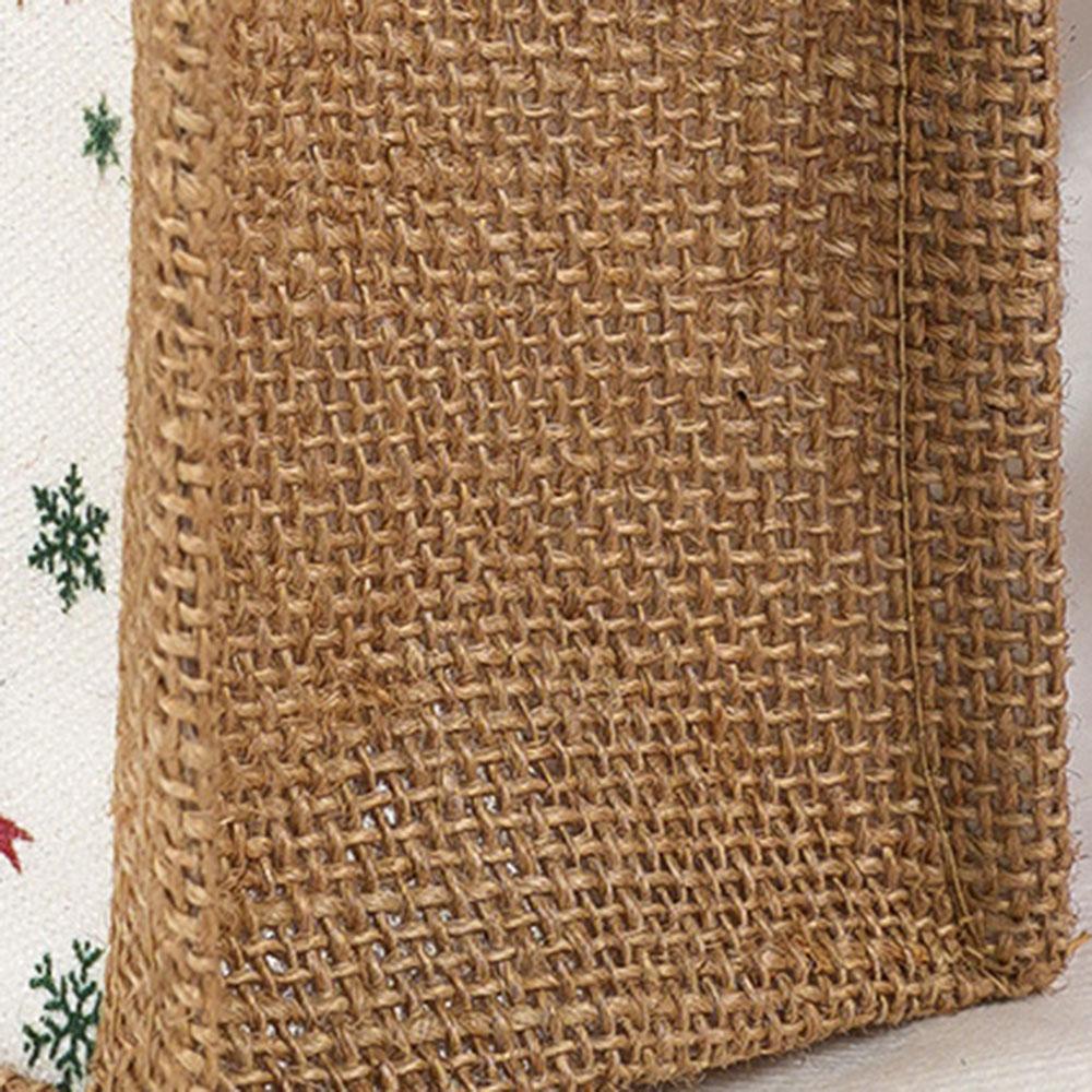 Geantă Tote de Crăciun Imprimeuri Moș Crăciun Geantă de mână din iută Femei Eco-Friendly Cumpărături Cadou de Crăciun Geantă de mână