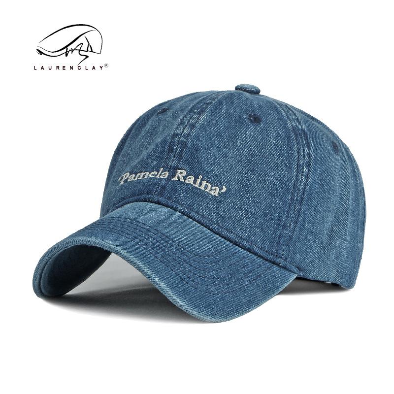 Fashion Washed Denim Cap Men's Embroidery Letters Sunscreen Sunshade Sun Hat Casual Baseball Cap Children