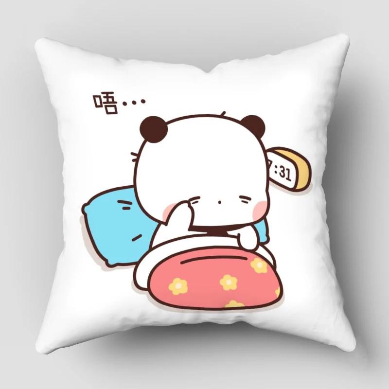 Bear Hug Pillow Case Bubu Dudu Cartoon Series For Home Decorative Pillows Cover Invisible Zippered Throw PillowCases