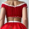 Sexy Lace Shoulder Maid Dress Seduction Cosplay Uniform Sexy Lingerie Set