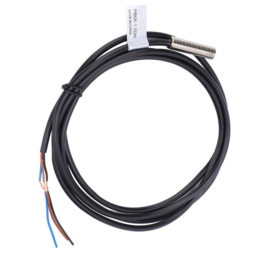 BERM Proximity Switch Waterproof 3‑Wire NPN NO Sensor PR08‑1.5DN DC12‑24V 50/60Hz