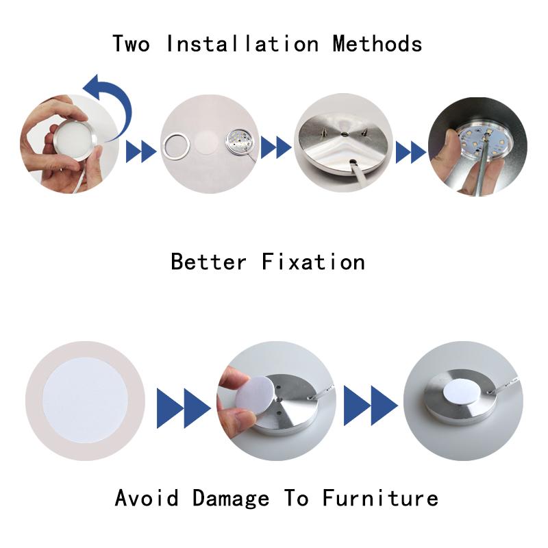 12v LED Schrankleuchte Dimmbare Glühbirnen Aufbau Slim Deckenlampen Unterleuchten 3 Watt 2835smd Kalt Warm Neutralweiß Spot