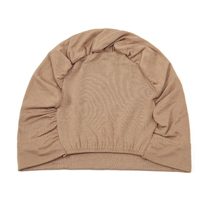 2024 New Soft Elastic Muslim Fashion Hijab Undercaps Women's Headscarf Hat Chemo Hats Hair Care Solid Color Turban Bonnet