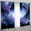 2Panels Space Galaxy Color Starry Sky Print Curtains Kids Room Bedroom Living Room Blinds Windows Curtains Grommet Top Cortinas