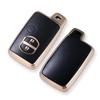 Kinotaka Toyota Exclusive TPU Smart Key Case for Prius 30 Prius Key Holder Series, Alpha, Aqua, 86, Vitz, Corolla, Etc. 2-Button (Style B, Black)