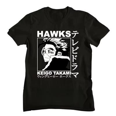 Trend Lato 2025 Cosplay Neutralny HAWKS Keigo Takami My Hero Boku No Hero BNHA MHA Anime Manga Nowy Unisex T-shirt