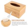 Square Western restaurant Bamboo Eco-Friendly Storage box Tissue Rack Napkin holder Tissue Holder