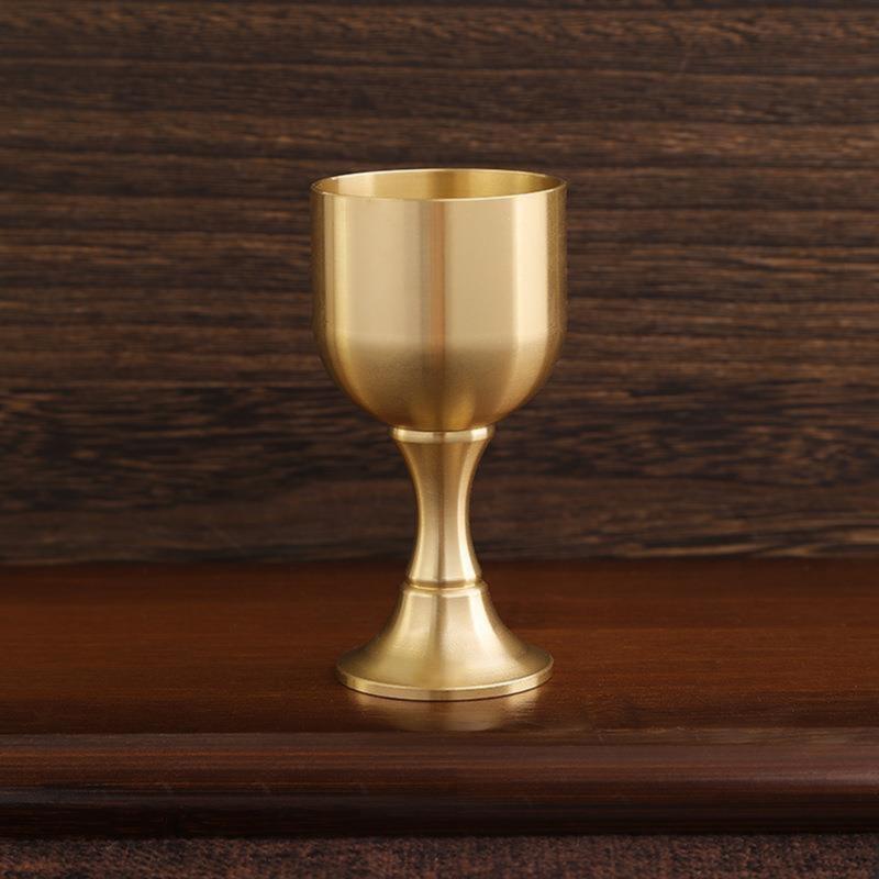 Wine Glass Classical Copper Goblet Household Dining Bar Party Drinking Cup European Style Metal Wine Glass Gift