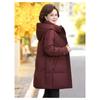 Women's Down Jacket Winter Mid To Long Style Mom Hooded Thick Warm White Duck Down Jacket