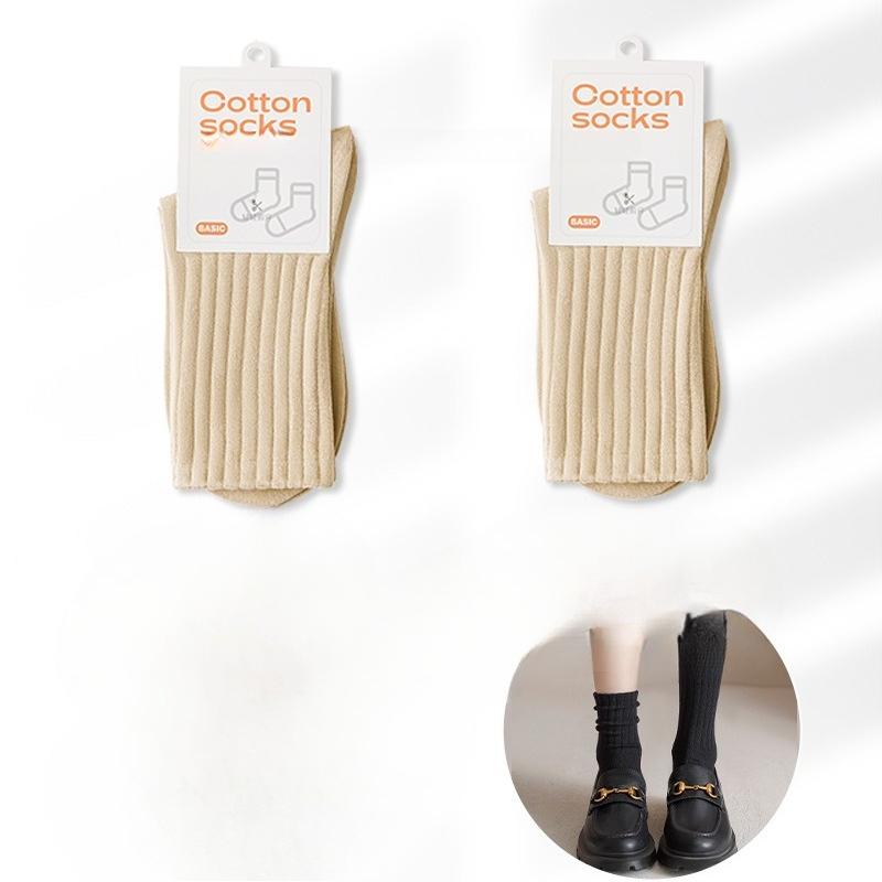 

Female Autumn and Winter New Sweat Absorbing Deodorizing Boneless Moon Son In The Tube Pile Cotton Socks 1 pair светло-бежевый