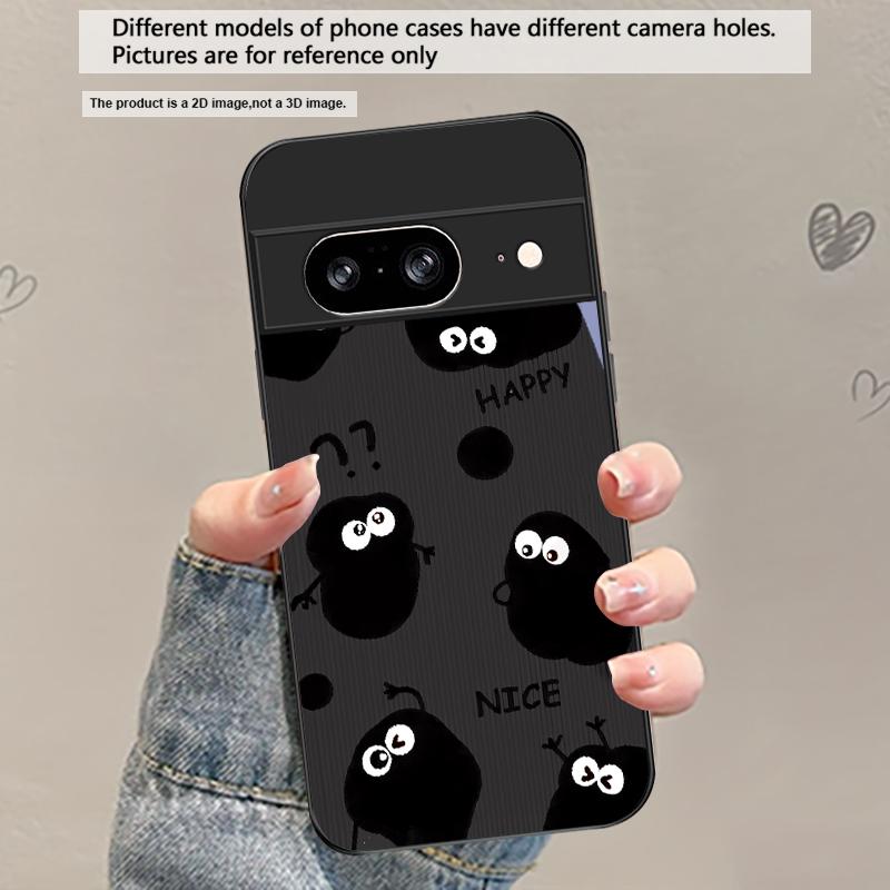 

Funny hand drawn style For Google Pixel 8 7 9 10 Pixel 10 Pro XL Pixel 9 Pro XL Pixel 8a 7a Pixel 7 Pro Black Glass Phone Case Google Pixel 10 Pro XL