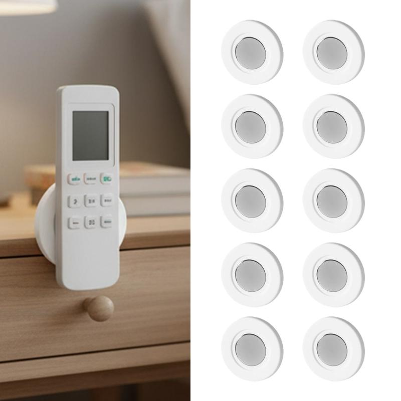 10pcs Multi Purpose Remote Holder Magnetic Mount Rack for Audios and Air Conditioner Controllers for Home Use