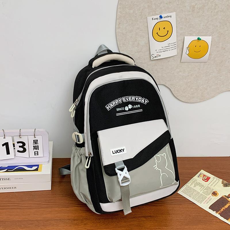 New schoolbag retro college style high school student backpack Korean version ins trendy college student couple backpack