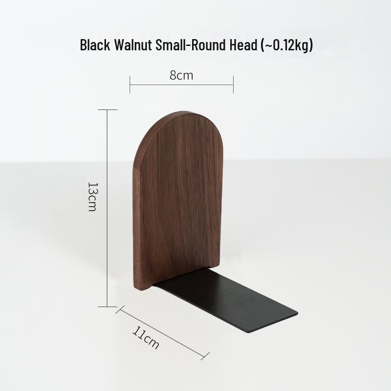 Massive Buchstützen aus Schwarznuss - Kreative, einfache & bewegliche Schreibtischornamente zur Aufbewahrung im Büro