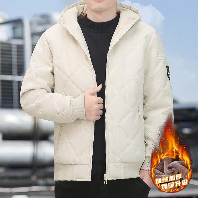 Winter Fashionable Hooded Cotton Jacket with Fleece, Thickened & Trendy, Available for Bidding