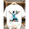 Herren Fußball Jubel T-Shirt mit Torwartdruck - Atmungsaktives Rundhals Kurzarm T-Shirt, Für Spiele & Freizeitkleidung - Maschinenwaschbar Sommer