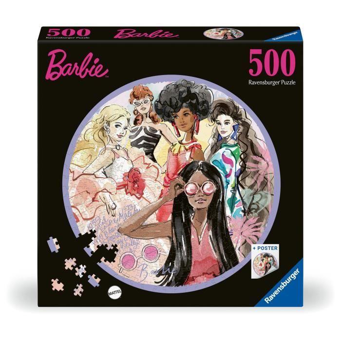 Puzzle rond 500 pièces : Barbie - L'icône du style depuis 1959