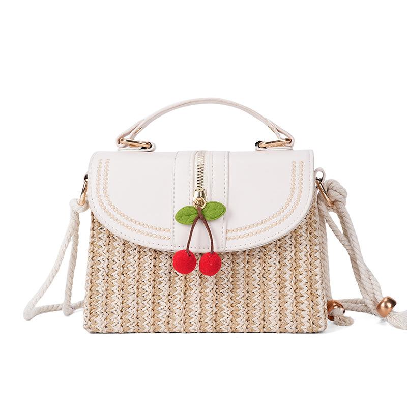 Fashion Straw Women's Bag New Trend Spring and Summer Handbag Beach Messenger Bag Shoulder Box Bag