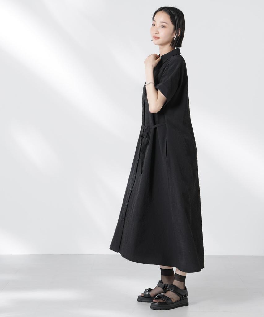 Nano Universe Soccer Dolman Sleeve Shirt F Women's Dress, 010, Black, 673-5219303