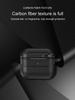 Waterproof Carbon Fiber Texture Soft Silicone Earphone Case With Keychain Hook For Apple Airpods Pro 2 Generation 2nd Air Pods 3 Gen Shockproof Cover