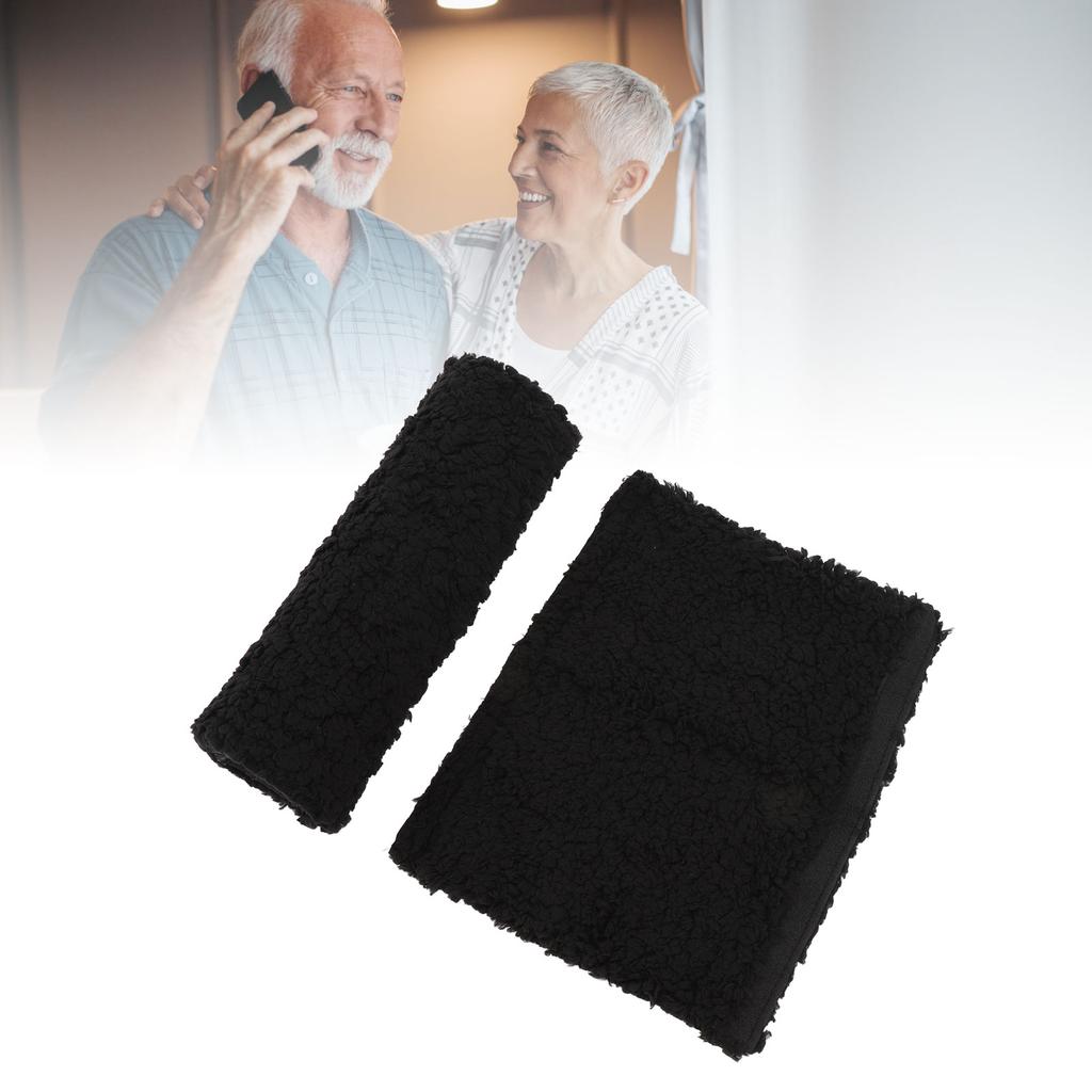 2pcs Chair Armrest Pad Sheepskin Fleece Armrest Cushion Comfortable Chair Armrest Pad for Transport Chairs Chairs