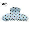 Large Hair Clip for Women Back Head Claw, Strong Bite Force Clip, Dot Print Grip Anti-Slip Teeth Accessory Daily Wear Summer Style