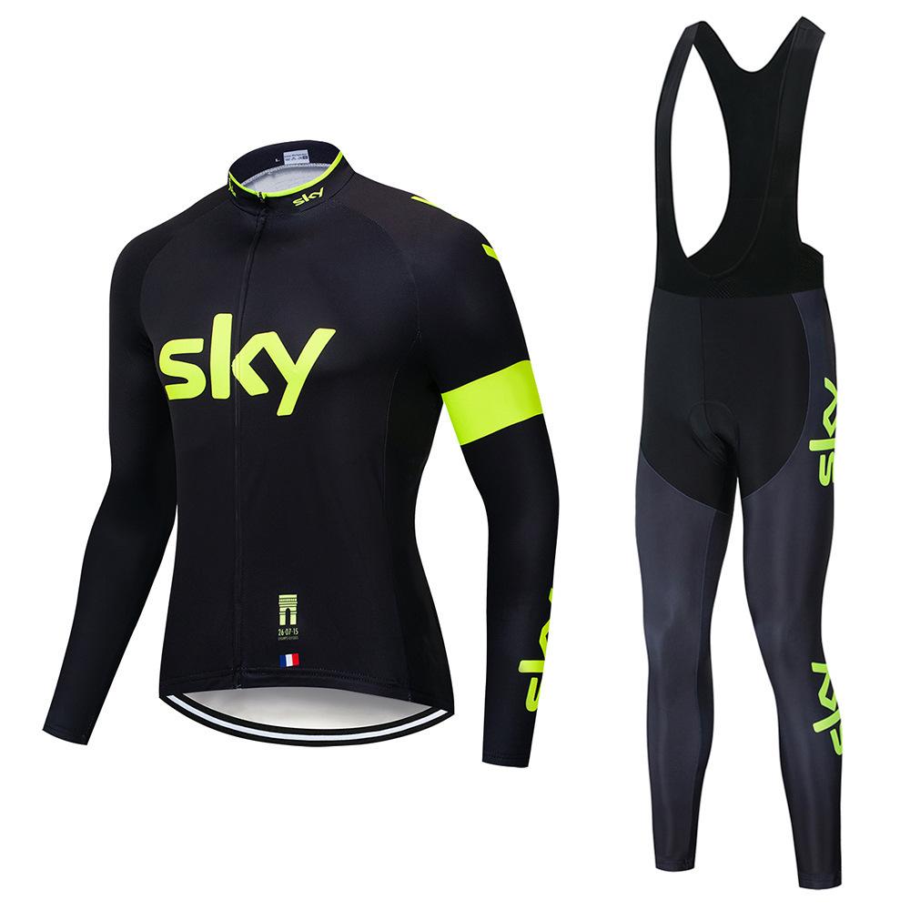 Cycling Suit Breathable Long-sleeved Strap Suit Mountain Road Racing Suit Men's and Women's Cycling Suit 2026 Autumn Velvet Thin Cycling Suit Suit
