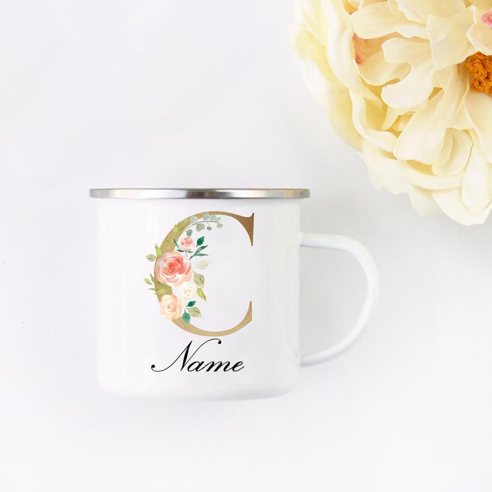 Personalized Name Enamel Mug Wedding Bachelor Party Wine Cup Bridesmaid Bride Valentine's Day Christmas Gifts for Her