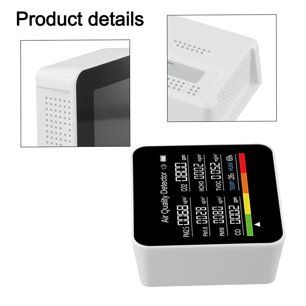 For Greenhouse Monitoring Pollutant Detector Air Quality Tester Humidity Monitor Portable Design Real-Time Air Quality