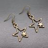 Hollow Star Dangle Earrings Moon Alloy Ear Hooks For Night Jewelry Making Supplies For DIY Charm