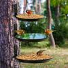 Weather Resistant 3 Pack Tree Mounted Bird Feeder and Bath with Foldable Space Saving Design for Outdoor Garden