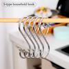 S-Shape Hook Stainless Steel Clothes Bags Towels Hanging Rack Multi-function Kitchen Bedroom S Hooks Home Storage Organizer
