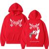 Black Metal Mayhem Print Hoodie  Women Vintage Casual Hooded Tracksuit Fashion Gothic Rock Streetwear
