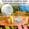 Detachable Barbecue Grills Camping BBQ Grills Rack Portable Charcoal Oven Burning Stove Card Type Stove Easy