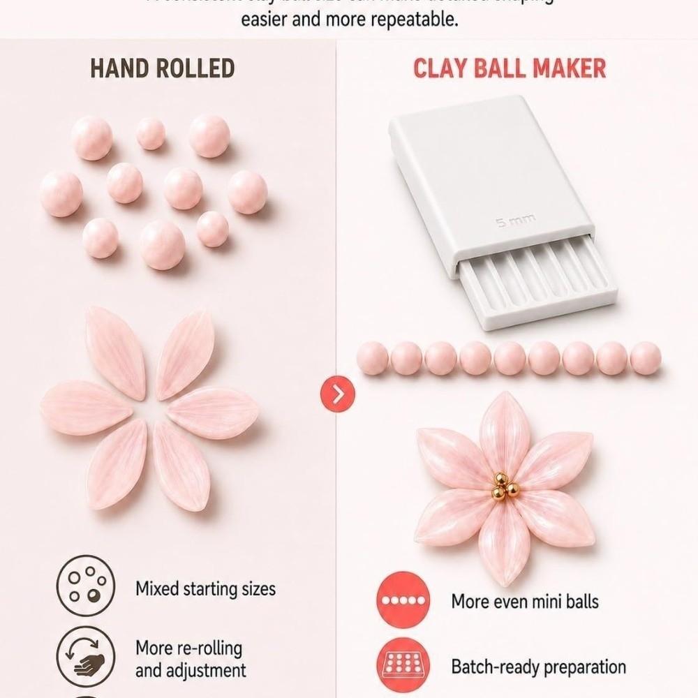 4Pcs Rapid Molding Clay Gel Ball Maker Tool 3D Printed Clay Sphere Shaper  Pottery Practice